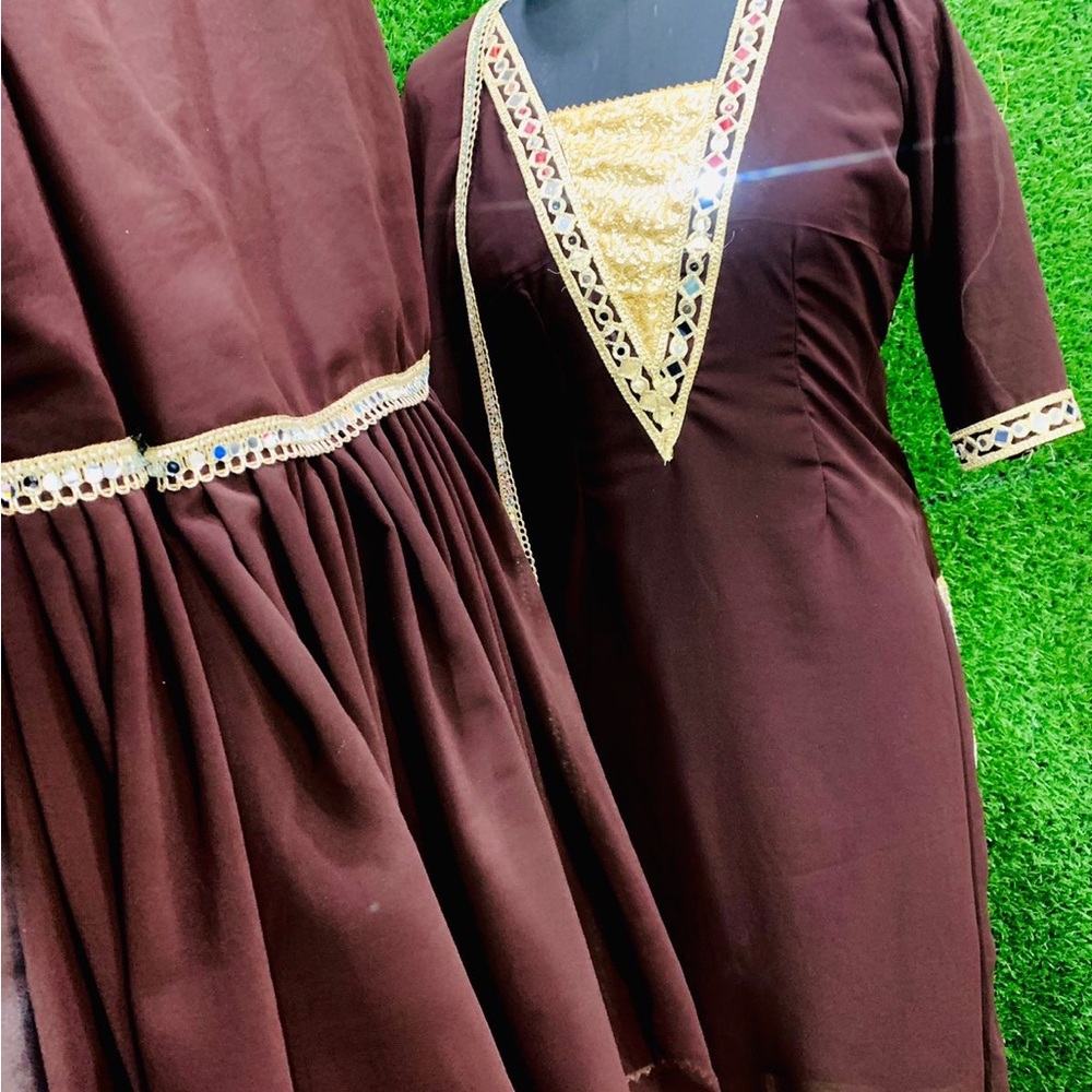 Brown Punjabi suit